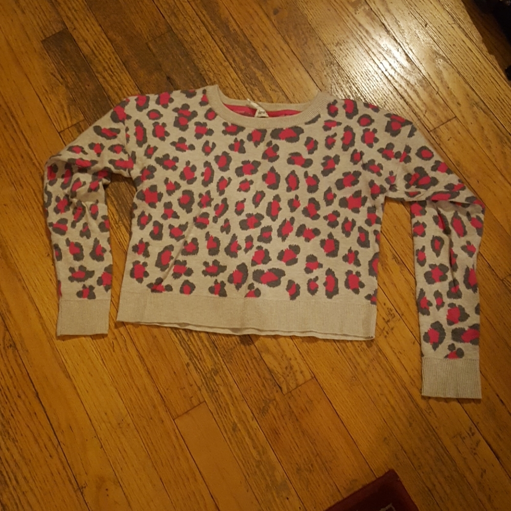 Animal Print Crop Sweater